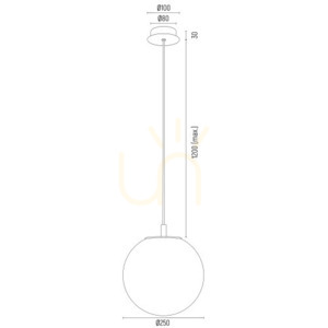 Pendelleuchte ARGON ALMIROS Weiß-Braun Marmor Messing S E27 8447 small 7