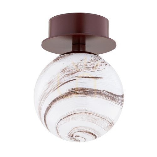 Prüfen Wand- und Deckenleuchte Argon FABIO 8455, Schokoladenbraun, marmoriertes Glas, E14 IP44