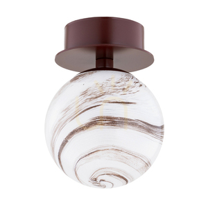 Wandleuchte Argon Fabio Weiß-Braun Marmor E14 IP44 8455 small 1
