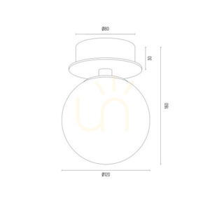 Wandleuchte Argon Fabio Weiß-Braun Marmor E14 IP44 8455 small 5
