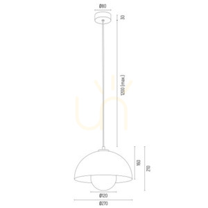 Pendelleuchte Argon Piava Weiß Marmor Schokolade E14 8444 small 7