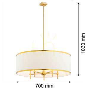 Kronleuchter Argon Abbano 5-flammig Weiß Messing E14 2127 small 5