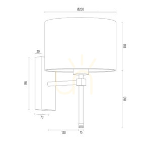 Wandleuchte ARGON ABBANO Messing Grün Velours E27 8107 small 3