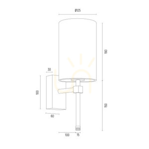 Wandleuchte ARGON ABRUZZO weiß Messing gebürstet E14 8034 small 5