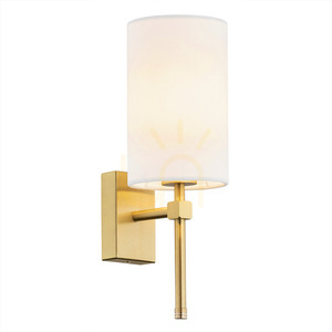 Wandleuchte ARGON ABRUZZO weiß Messing gebürstet E14 8034 small 0