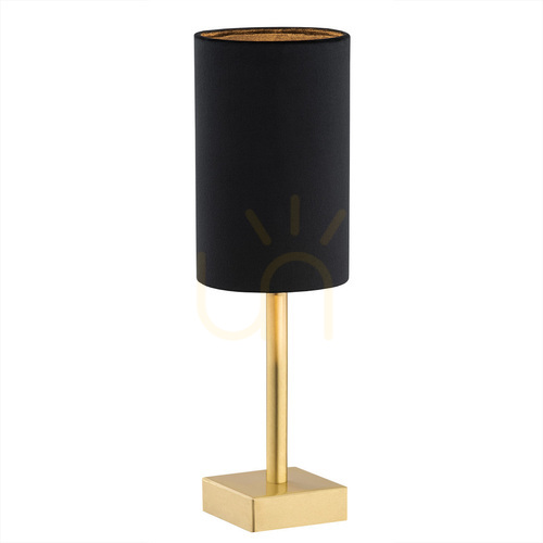 Prüfen Tischlampe ARGON Abruzzo schwarz Messing Velours E14 8031