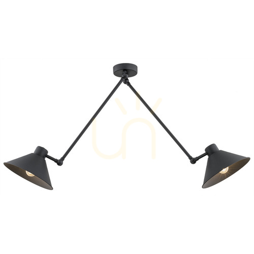 Prüfen Pendelleuchte ARGON ALTEA 862 Schwarz strukturiert 2×E27 133 cm