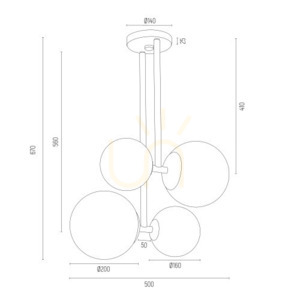 Pendelleuchte ARGON ASPEN weiß Chrom 4xE27 1646 small 2