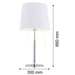 Tischleuchte ARGON ASTI Weiß/Chrom E27 3847 small 4
