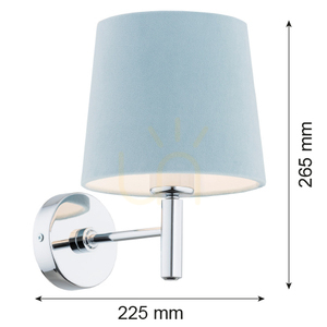 Wandleuchte Argon Bolzano Chrom blau E27 3910 small 2