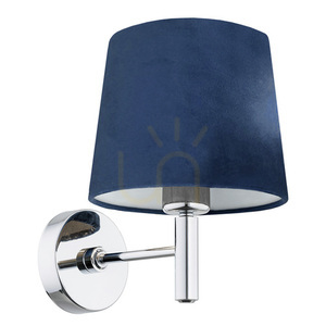 Wandleuchte ARGON BOLZANO 3908 E27 Blau Velours Chrom small 0