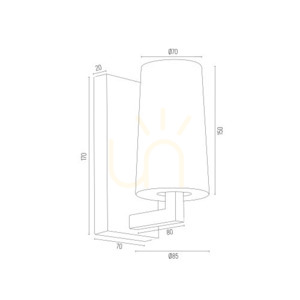 Wandleuchte Argon Camelot Plus 8056 opalweiß, schwarz und messingfarben E27 small 2