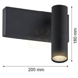 Wandleuchte ARGON ETNA PLUS Schwarz G9 8065 small 2