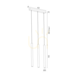 Pendelleuchte Argon ETNA PLUS schwarz 3-flammig G9 6179 small 4