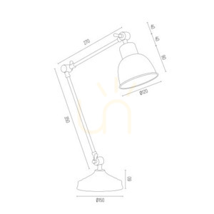 Tischlampe Argon EUFRAT Anthrazit E27 3195 small 2