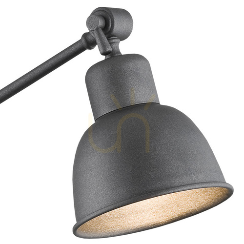 Prüfen Tischlampe Argon EUFRAT Anthrazit E27 3195
