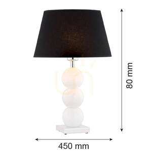 Tischlampe ARGON Fudżi weiß Glas E27 3624 small 2