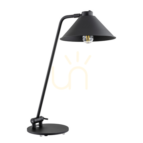 Prüfen Tischlampe ARGON GABIAN schwarz E27 lackierter Stahl 4998