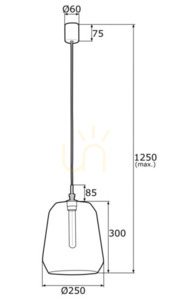 Pendelleuchte ARGON IRUN Messing Glas E27 4266 small 1