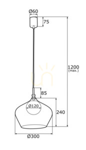 Pendelleuchte ARGON IRUN 4268 aus Glas mit Messingdetails E14 small 1