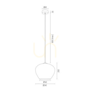 Pendelleuchte ARGON KALIMERA Weiß Opal Chrom E27 4042 small 2