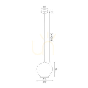 Pendelleuchte ARGON KALIMERA Schwarz Glas E27 4041 small 2