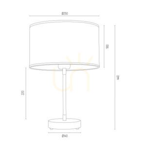 Tischlampe ARGON KARIN schwarz E27 4297 small 2