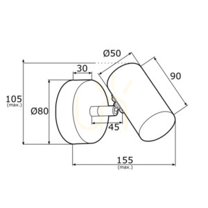 Wandleuchte Argon Lagos 4209 Weiß matt GU10 1x5W IP20 small 2