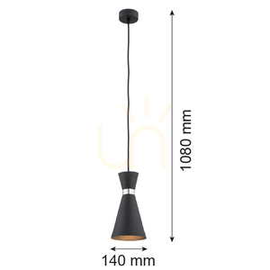 Pendelleuchte Argon LUKKA schwarz E27 3896 small 1