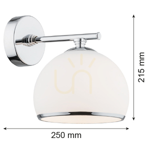 Wandleuchte ARGON MARBELLA 4254 Weiß Opal Chrom E27 Glas IP20 small 2