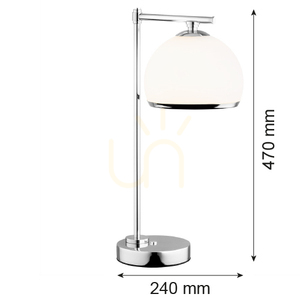 Tischleuchte ARGON MARBELLA PLUS weiß opal matt chrom E27 8121 small 1
