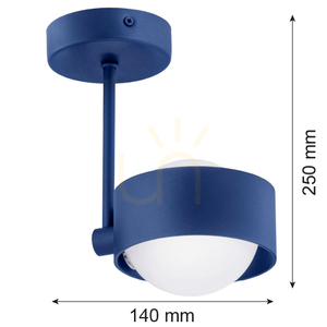 Pendelleuchte ARGON MASSIMO PLUS Dunkelblau Opalglas IP44 8062 small 1