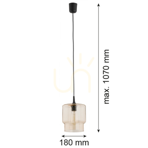 Pendelleuchte ARGON NEWA Glas Beige E27 3273 small 3
