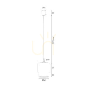Pendelleuchte ARGON NEWA Glas Beige E27 3273 small 4