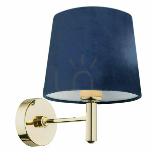 Prüfen Wandleuchte Argon PONTE 4348 blau Velours E27 IP20