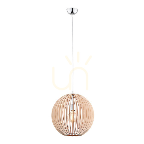 Prüfen Pendelleuchte ARGON Portoryko 3672 Holz Chrom E27 1-flammig
