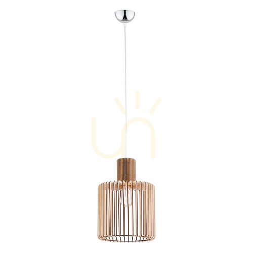 Prüfen Pendelleuchte Argon Portoryko Holz Chrom E27 40 cm SKU 3673