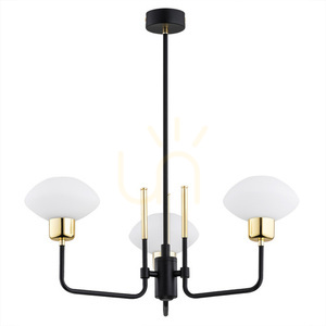 Kronleuchter ARGON Ravello 6166 weiß matt Schwarz Messing E27 3-flammig small 1
