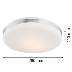 Plafond Argon Salado Weiß Mattopal Glas 2x E27 IP20 670 small 1