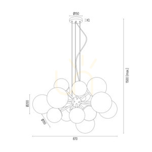 Kronleuchter ARGON Satelite Plus 5048 Weiß Opalglas Messing E27 small 8