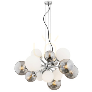 Kronleuchter ARGON Satellite 5020 weiß 15x E27 Glas Chrom small 0
