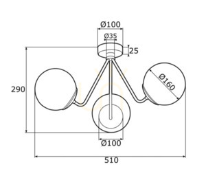 Kronleuchter ARGON TOMAR Weiß Opal Chrom Glas Stahl 3xE27 1477 small 2