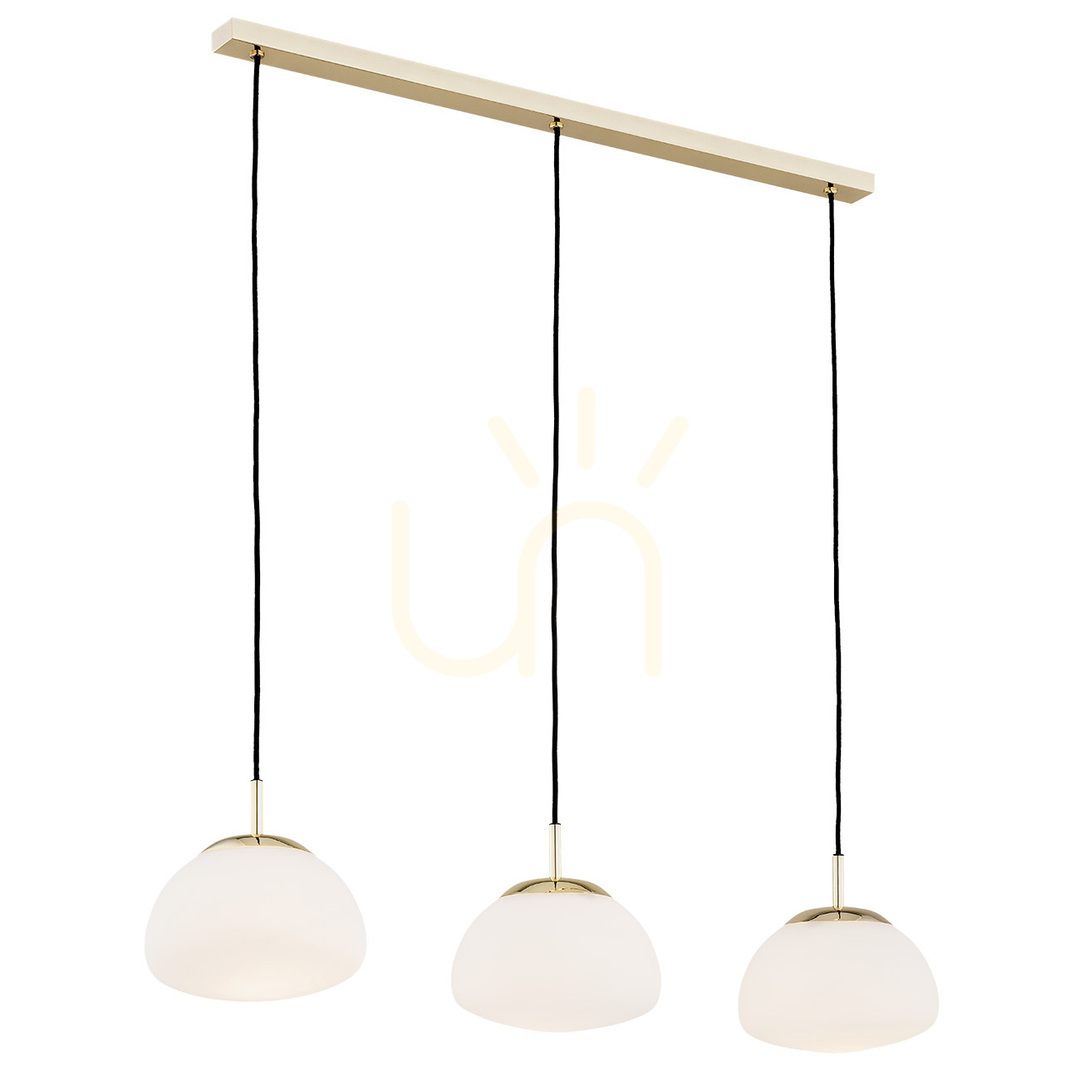 Lampă de perete Argon TRINI alb opal mat alamă E27 1494