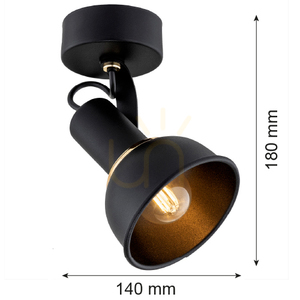 Wandleuchte ARGON TWIST schwarz E14 4900 small 2