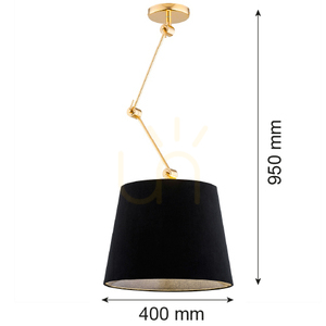 Pendelleuchte ARGON Zakyntos Plus schwarz Messing Velours 4896 small 5