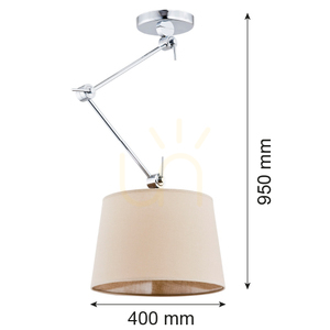 Pendelleuchte Argon Zakyntos beige E27 3549 small 1