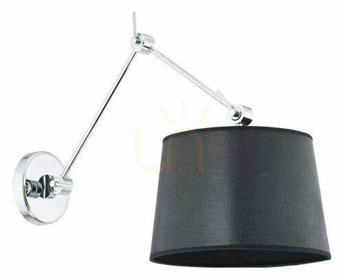 Prüfen Wandleuchte Argon ZAKYNTOS 3547 verstellbar schwarz Chrom 1xE27 Ausladung 75 cm