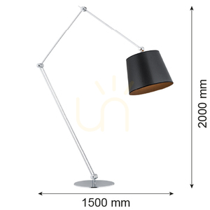 Argon Zakyntos Bis 3952 Stehleuchte schwarz/chrom E27 15 W 1 Argon Zakyntos Bis 3952 Stehleuchte schwarz/chrom E27 15 W small 1