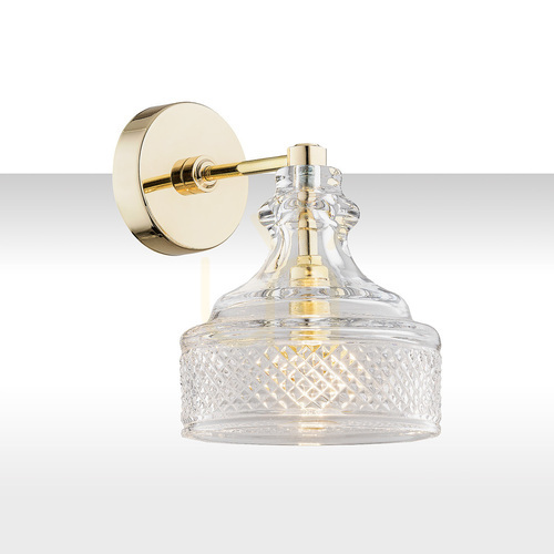 Prüfen Wandleuchte ARGON CRUZ 4199 transparent Kristall Messing E14 IP20
