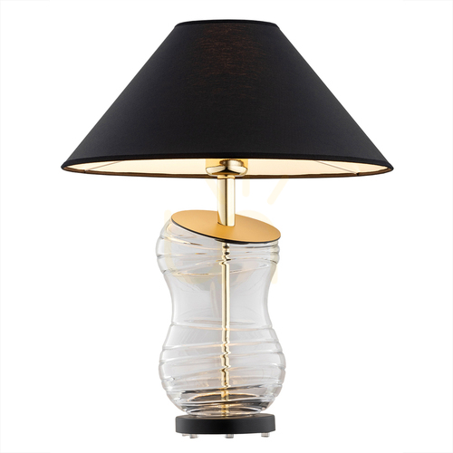 Prüfen Tischlampe Argon Veneto Schwarz E27 8037